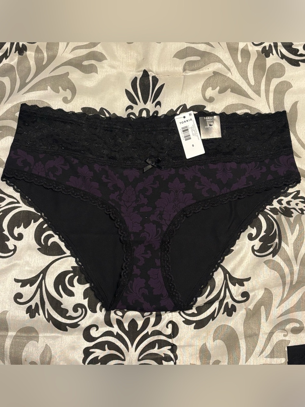Torrid Cotton Mid Rise Hipster Lace Trim Panty